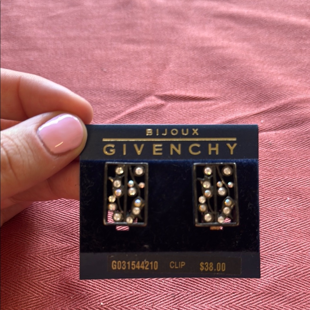 Vintage Givenchy Bijoux Pearl and Pink Clip Earrings